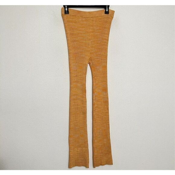L*Space Women's L Sammy High Waist Ribbed Knit Lounge Pant Golden Apricot Marl - Picture 7 of 9